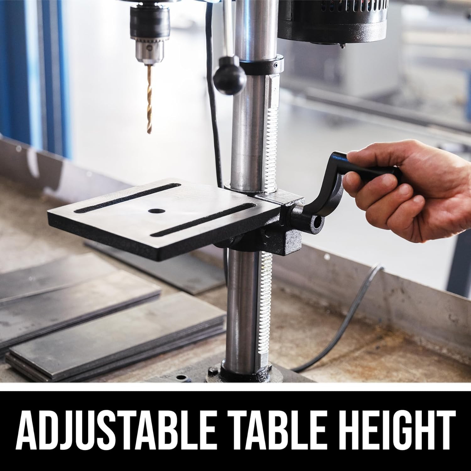 SKIL 6.2 Amp 10 In. 5-Speed Benchtop Drill Press with Laser Alignment & Work Lig