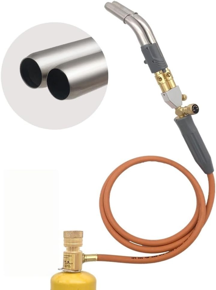 Double Heads Mapp Gas Torch Turbo W/ 5ft long Hose WT-10 Map Torch Turbo Tips