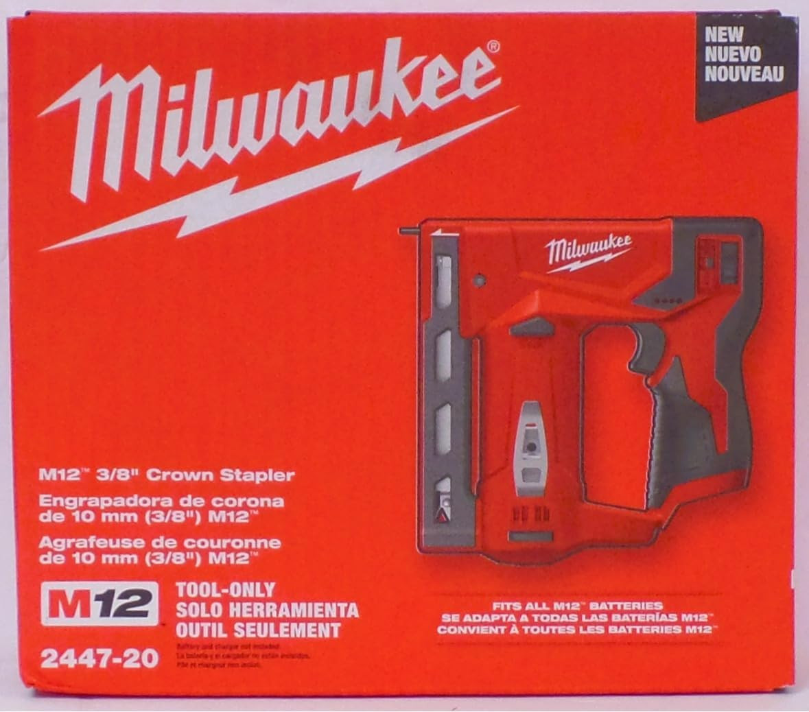 Milwaukee 2447-20 M12 3/8Â€ Crown Stapler