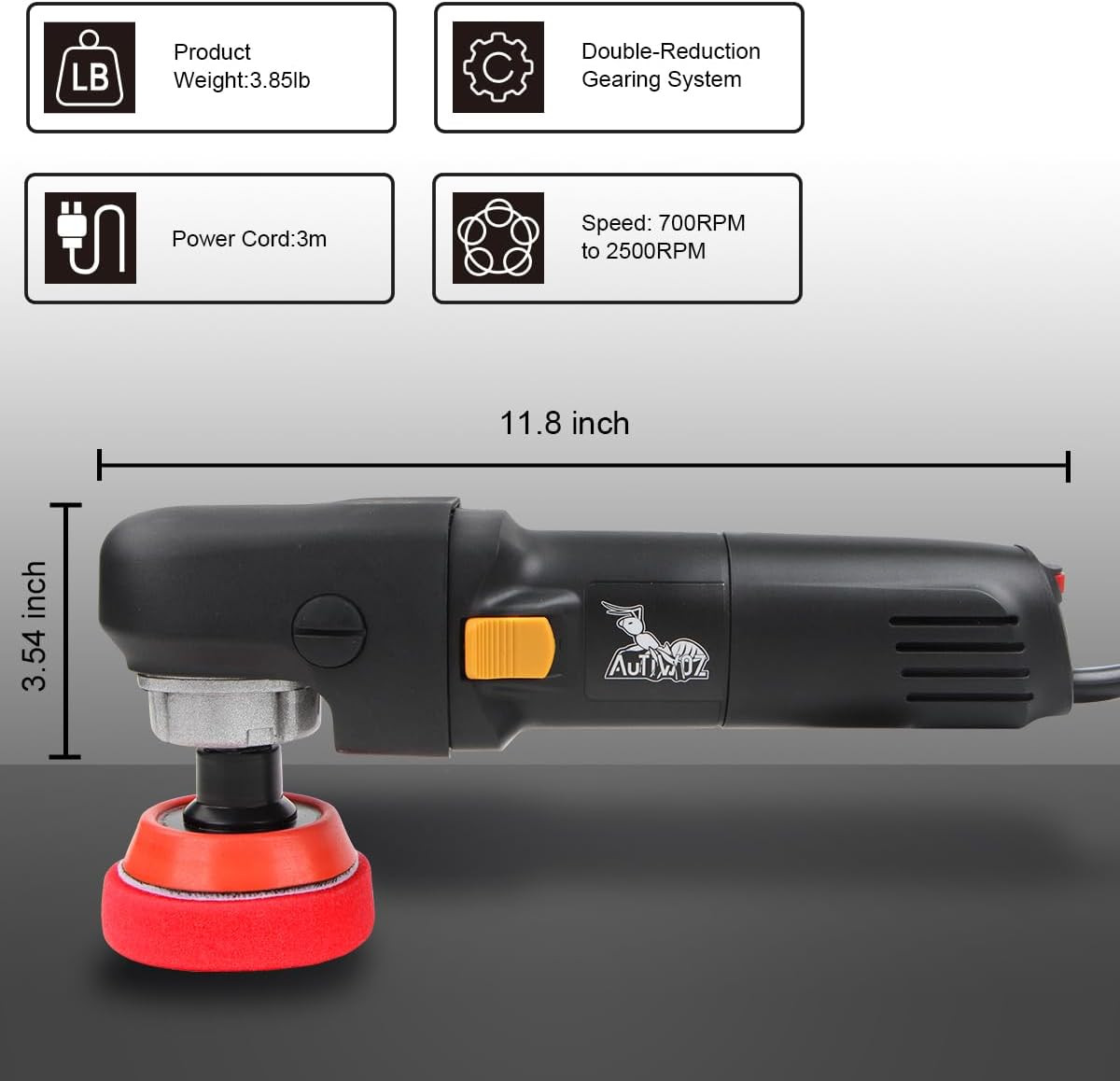 Mini Buffer Polisher, Car Polisher Waxer, 600W Rotary Polisher Machine with 33Pc