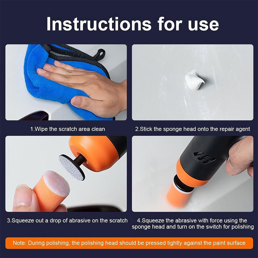 Mini Cordless Car Polisher Buffer Sander 2 Speeds Polishing Waxing Machine Kit