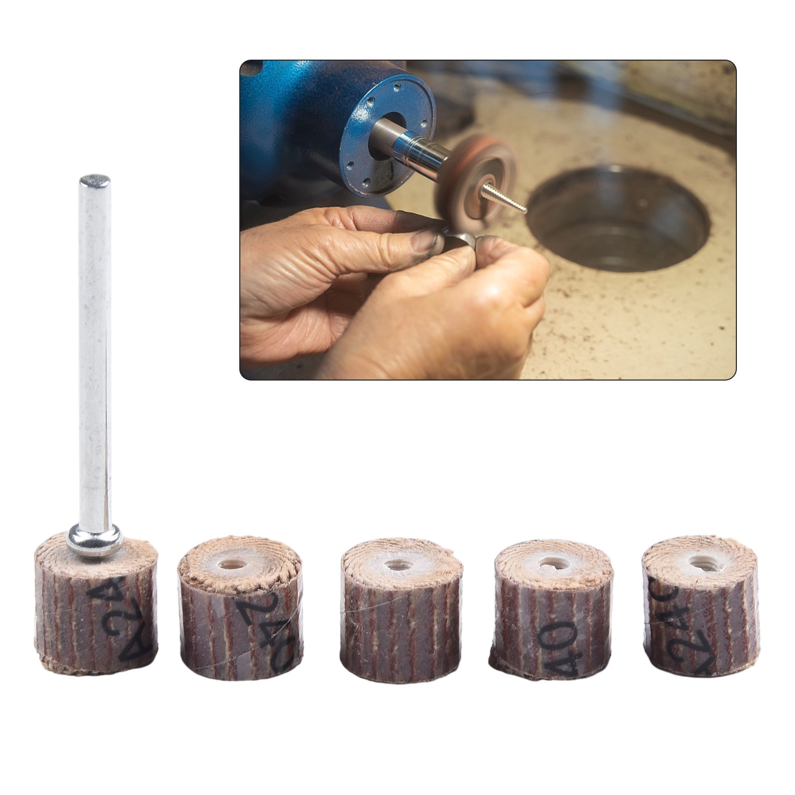 Flap Wheel Sanding Flap Disc Woodworking Polishing Tool W/mandrel 10*8*3mm