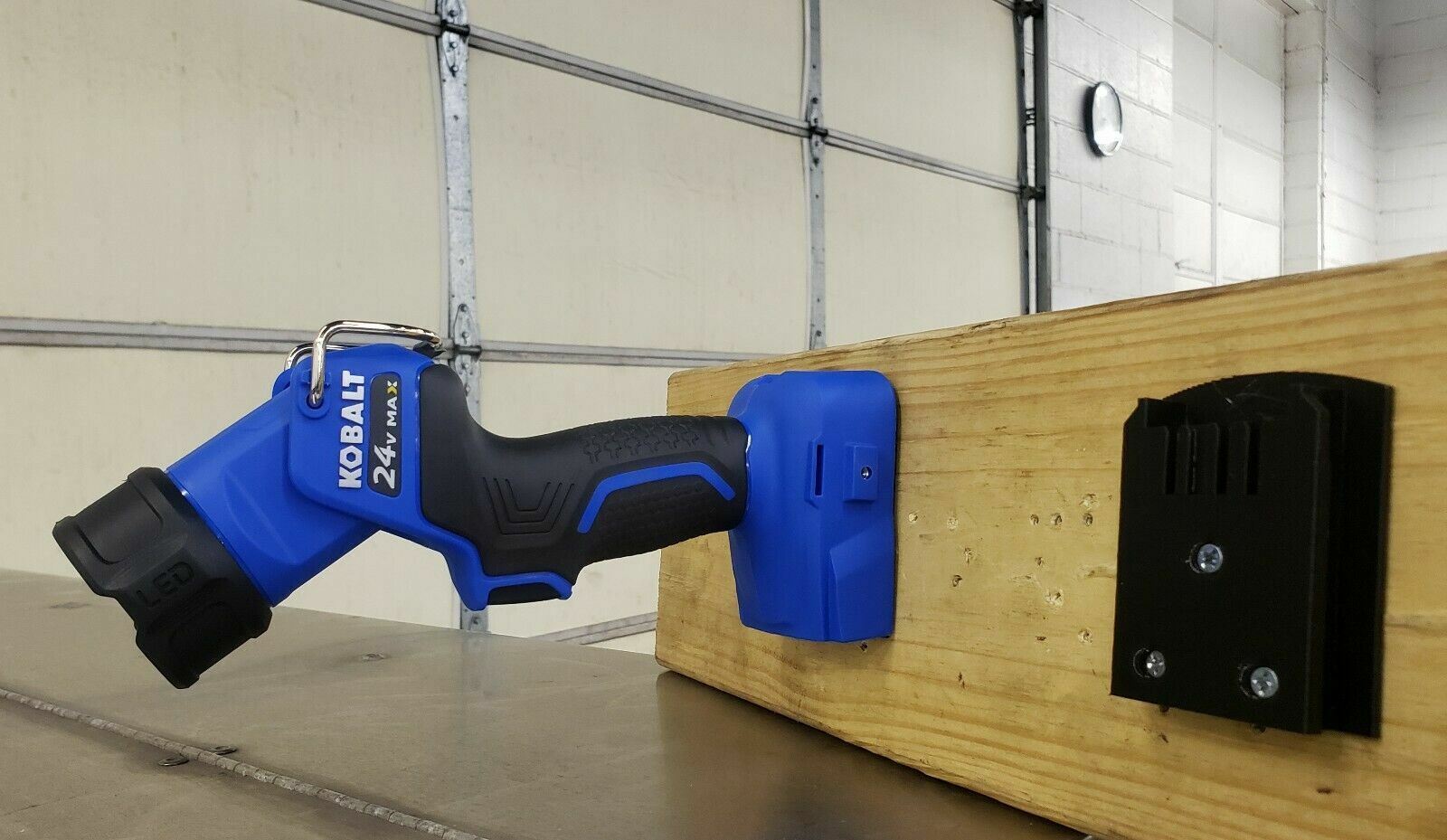 **2 Pack** BLUE Kobalt 24V Battery Slot Tool Holder Mount