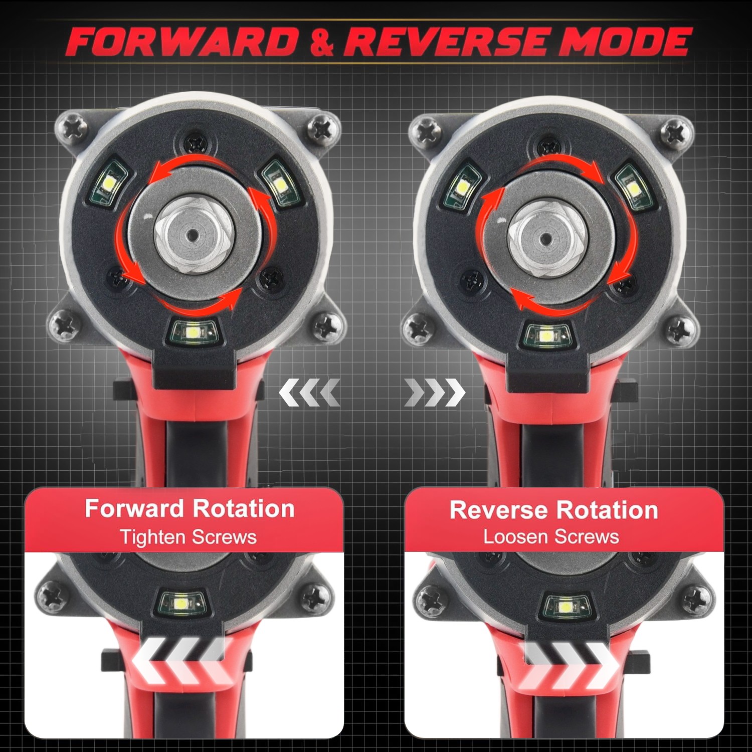Cordless Impact Wrench for Milwaukee 18V Battery 1/2&Prime; High Torque 1500N.m Tool
