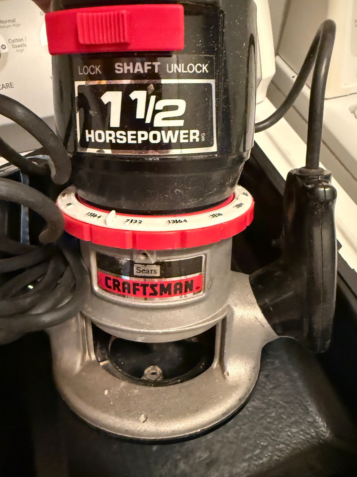 CRAFTSMAN #315.17492 6.5A 25k RPM 1/4&Prime; Router w/light, Vintage, Working, 1 owner