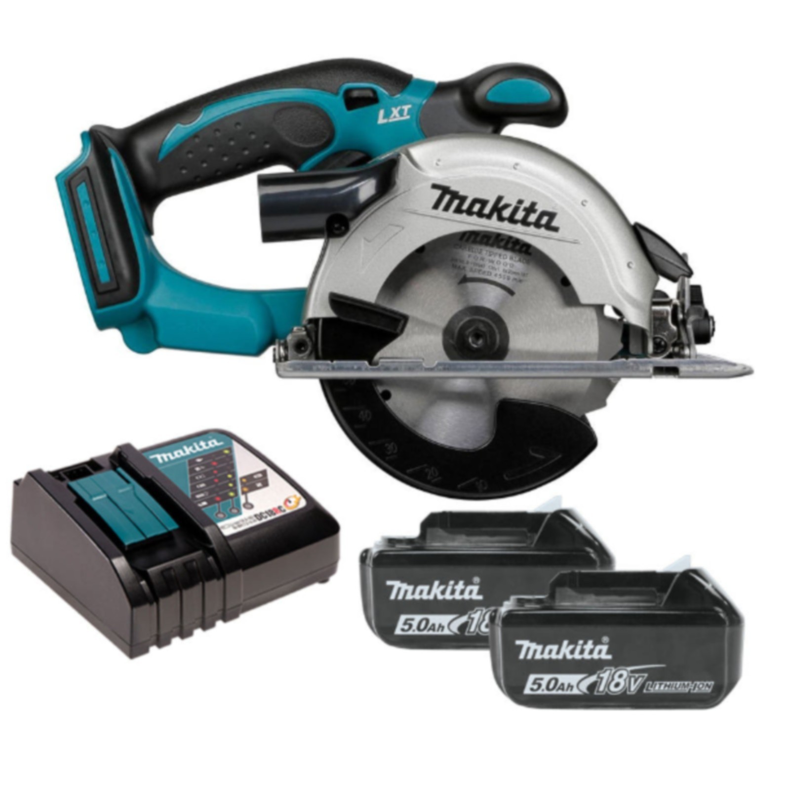 Makita DSS501RTE 18V LXT Cordless Circular Saw Kit 5.0Ah Dual Battery Charger