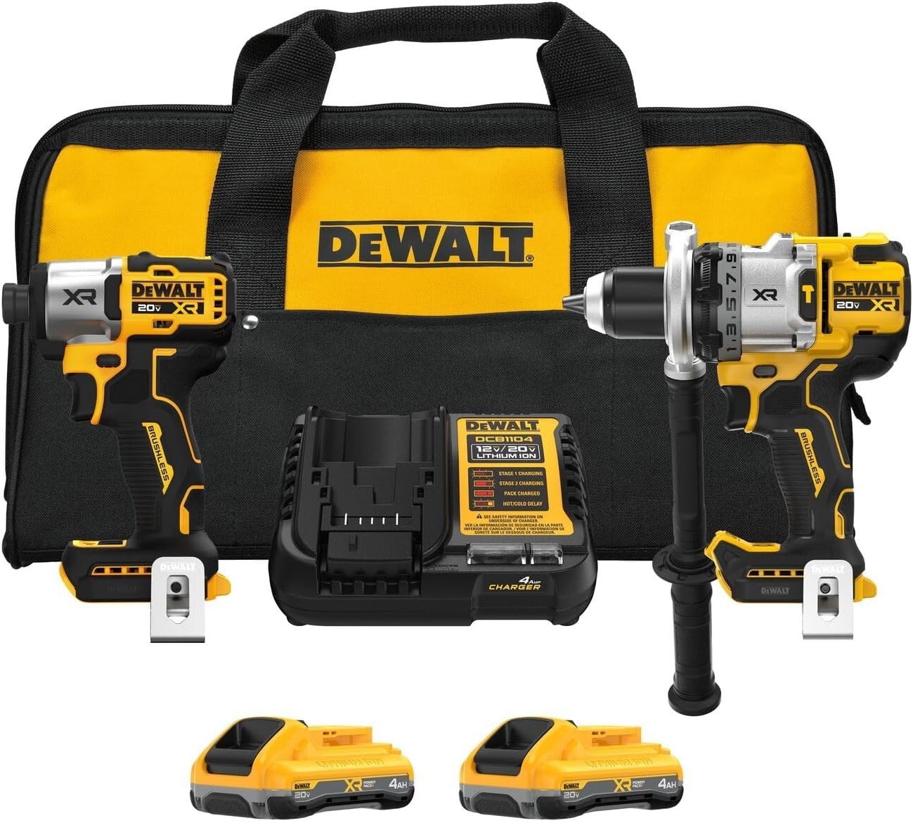 DEWALT NEW GENUINE 20V XR 3-Speed Hammer Drill & Impact Combo Kit (DCK2101QQ2)