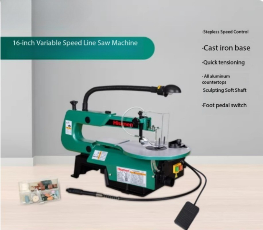 Wire Saw Machine 16 Inches Stepless Speed Adjustable Engraving and Polishing