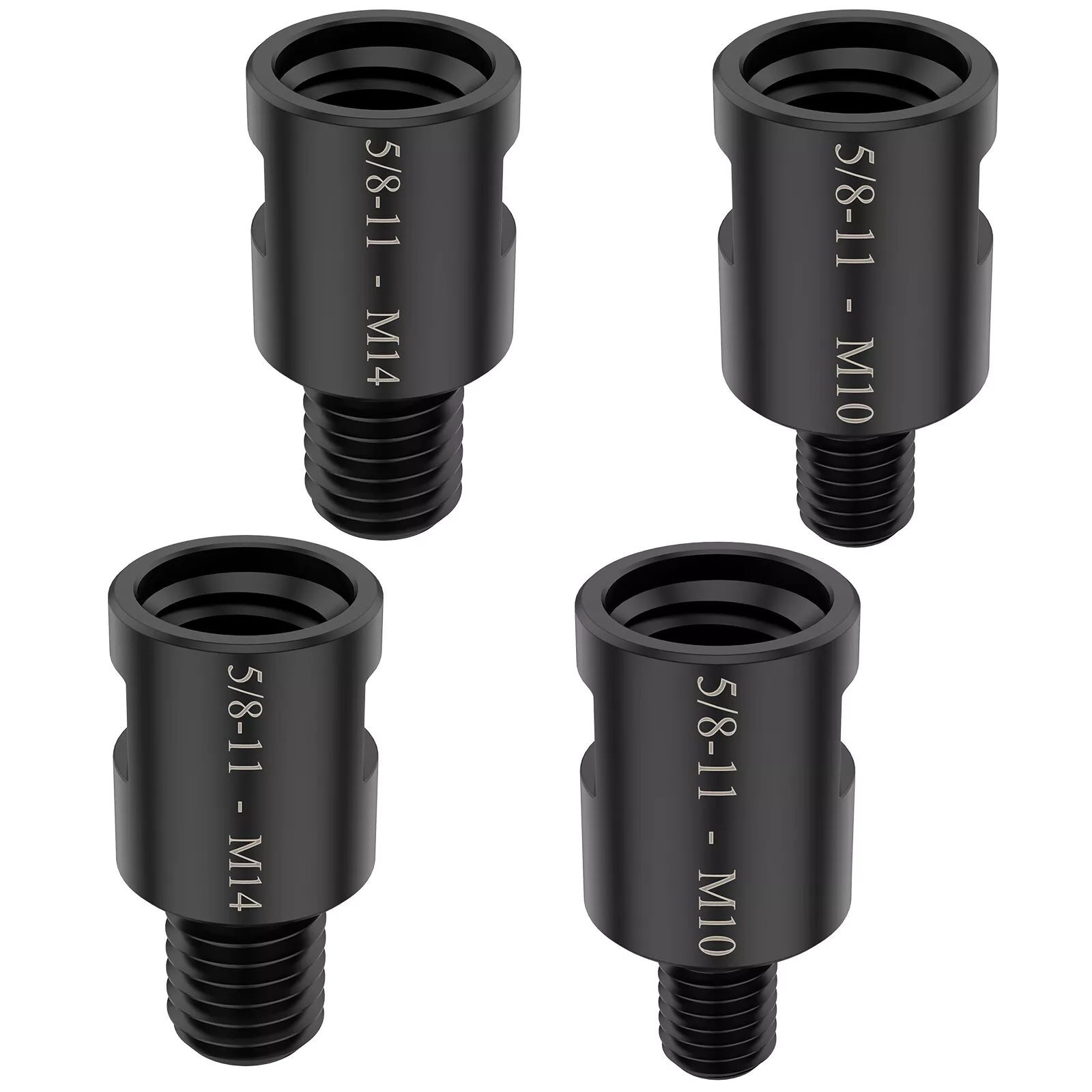 4pcs Steel Converter Adapter 5/8inch-11 Female to M10 M14 Male for Angle Grinder