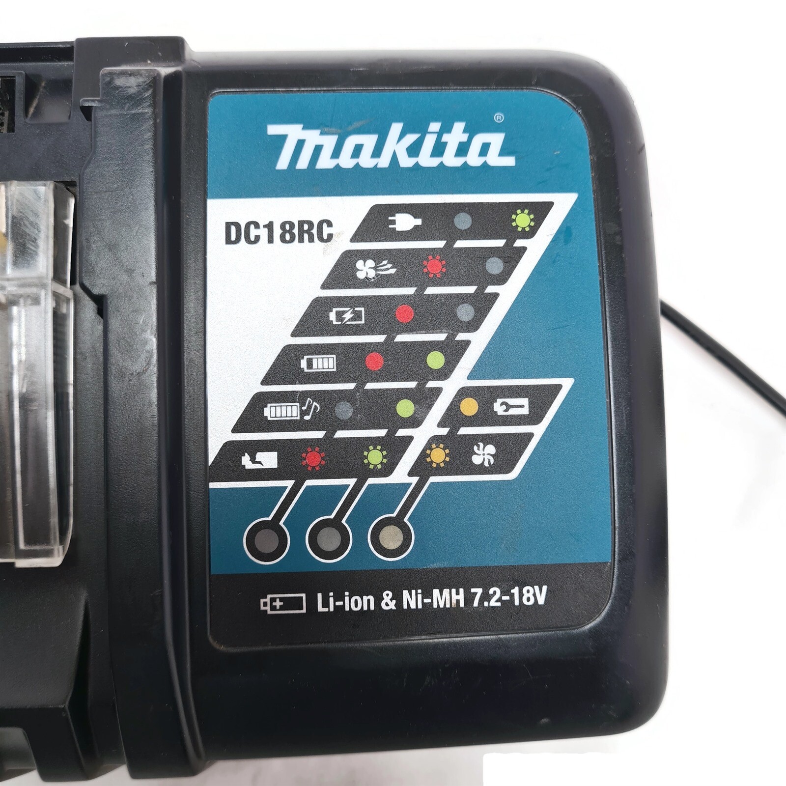 Makita DC18RC Lithium Ion Rapid Optimum Charger. 18 Volts. 220 Volts AC