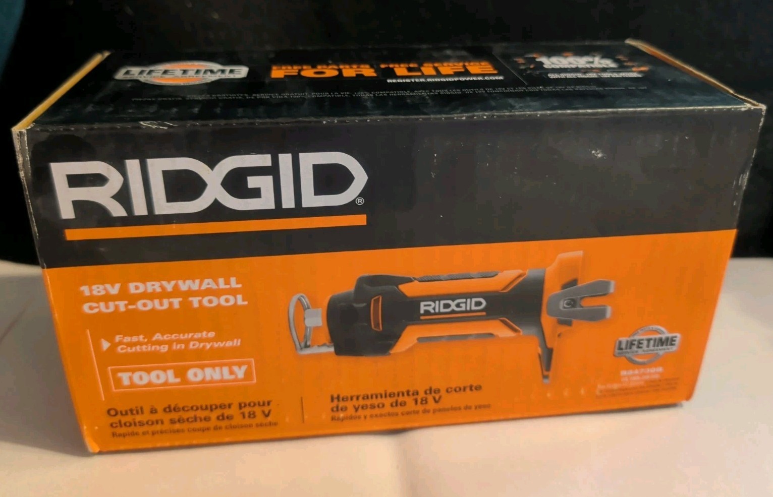 RIDGID R84730B 18V 28000RPM Cordless Drywall Cut-out Tool ONLY – New In Box