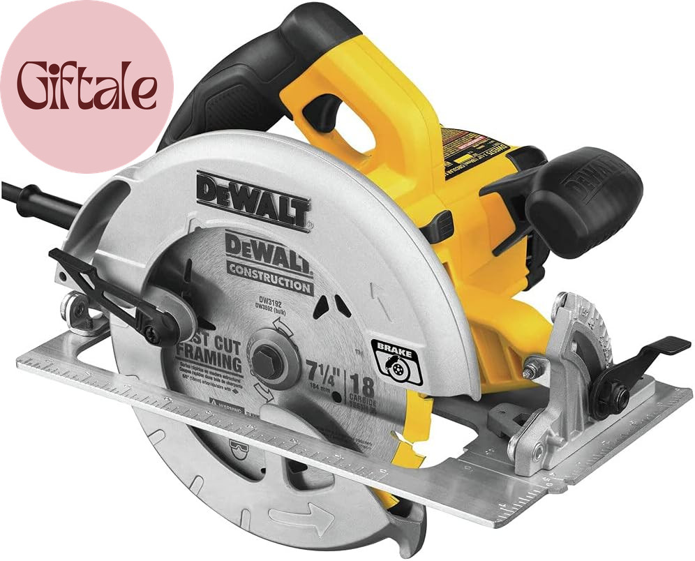 Circular Saw, 7-1/4 Inch, Pivoting with up to 57 Degree Bevel, Corded (DWE575SB)