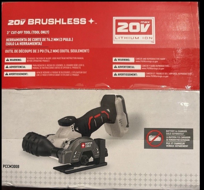 PORTER-CABLE 3” Dia 20V Brushless Cut-Off Tool PCCM300B Brand New!! Tool Only