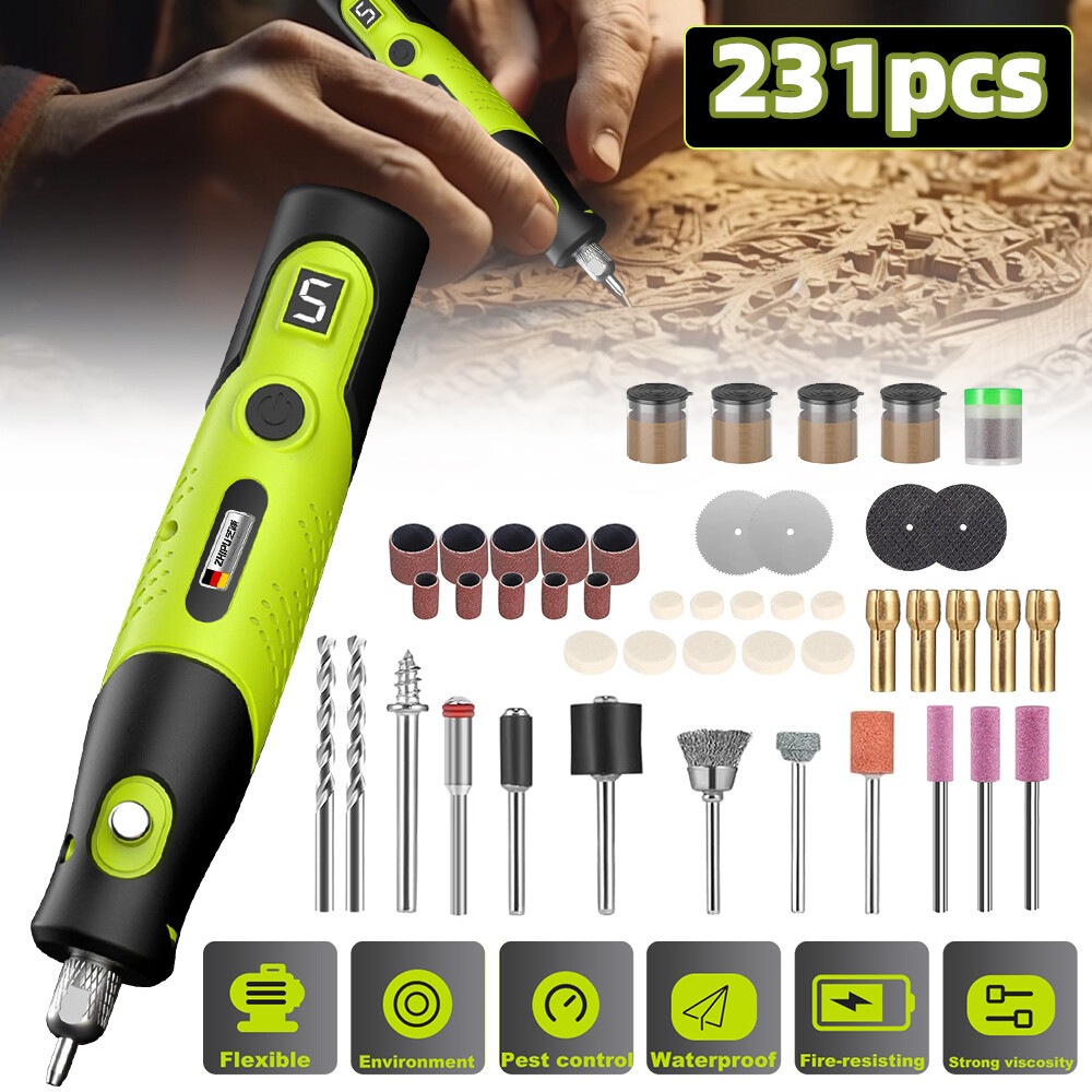 Mini Grinder Rotary Tool Polishing Drill Kit Variable Speed with Accessories