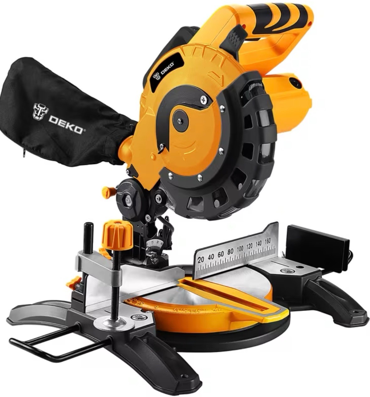 Corded Miter Saw w/ Ring Spanner,210mm Blade,5000 RPM,12A/1450W,0-45° Single-Bev