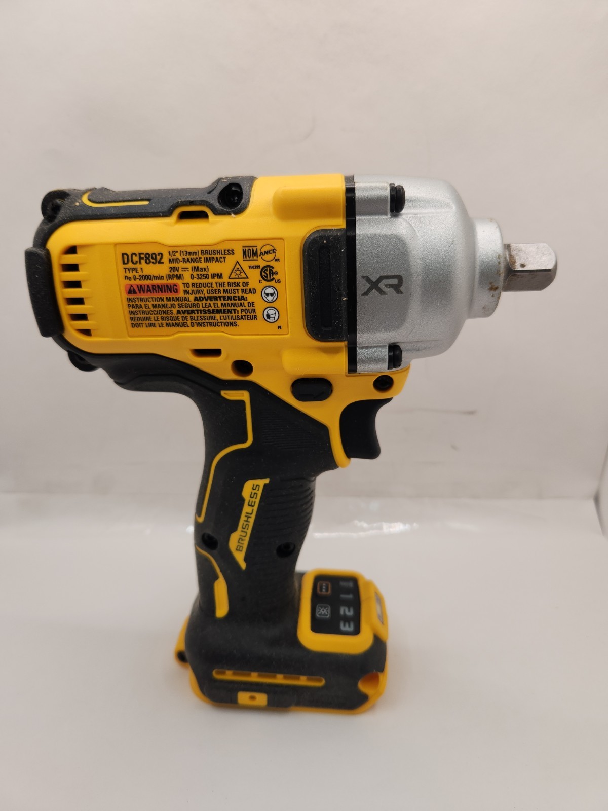 DeWalt 20V Max XR Cordless Impact Wrench 1/2&Prime; Tool Only DCF892B