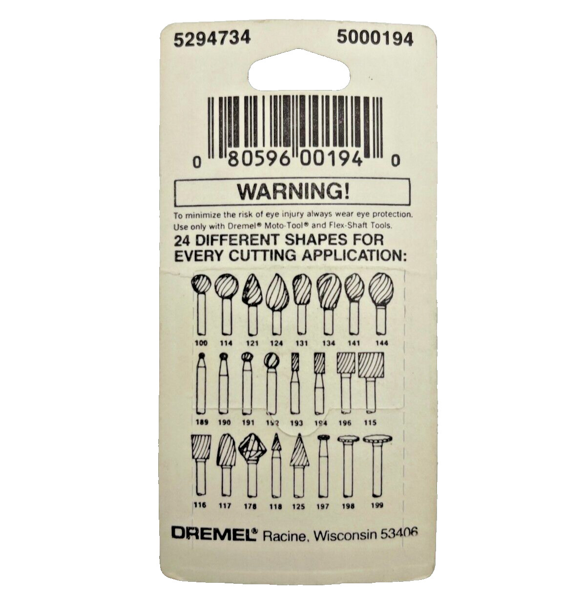 Dremel 194 High Speed Steel Cutter 1/8&Prime; Shank – NOS