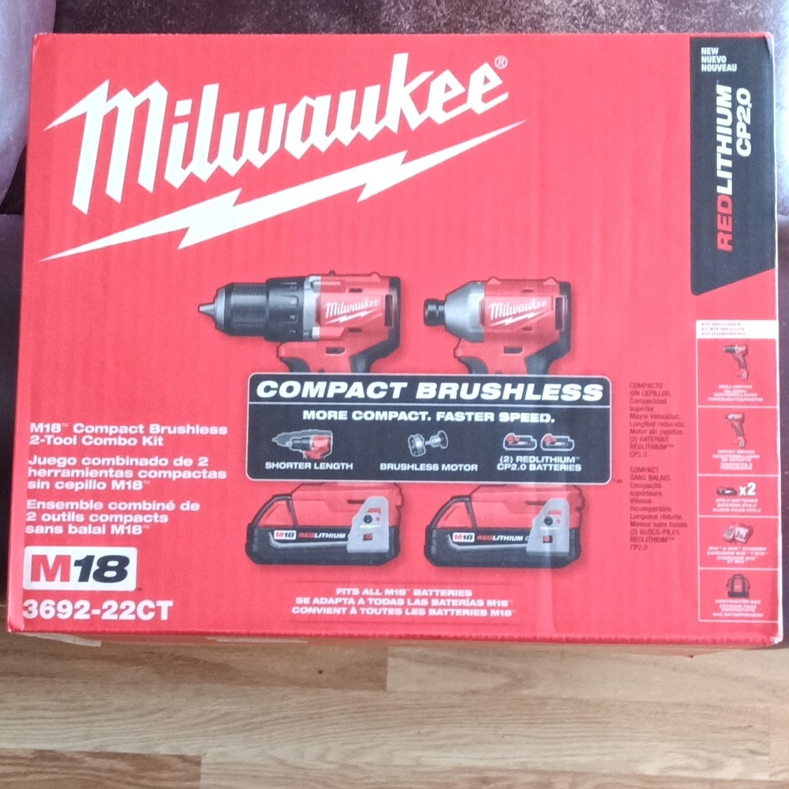 ​NEW Milwaukee M18 Brushless 2-Tool Combo Kit 3692-22CT Drill & Impact Driver