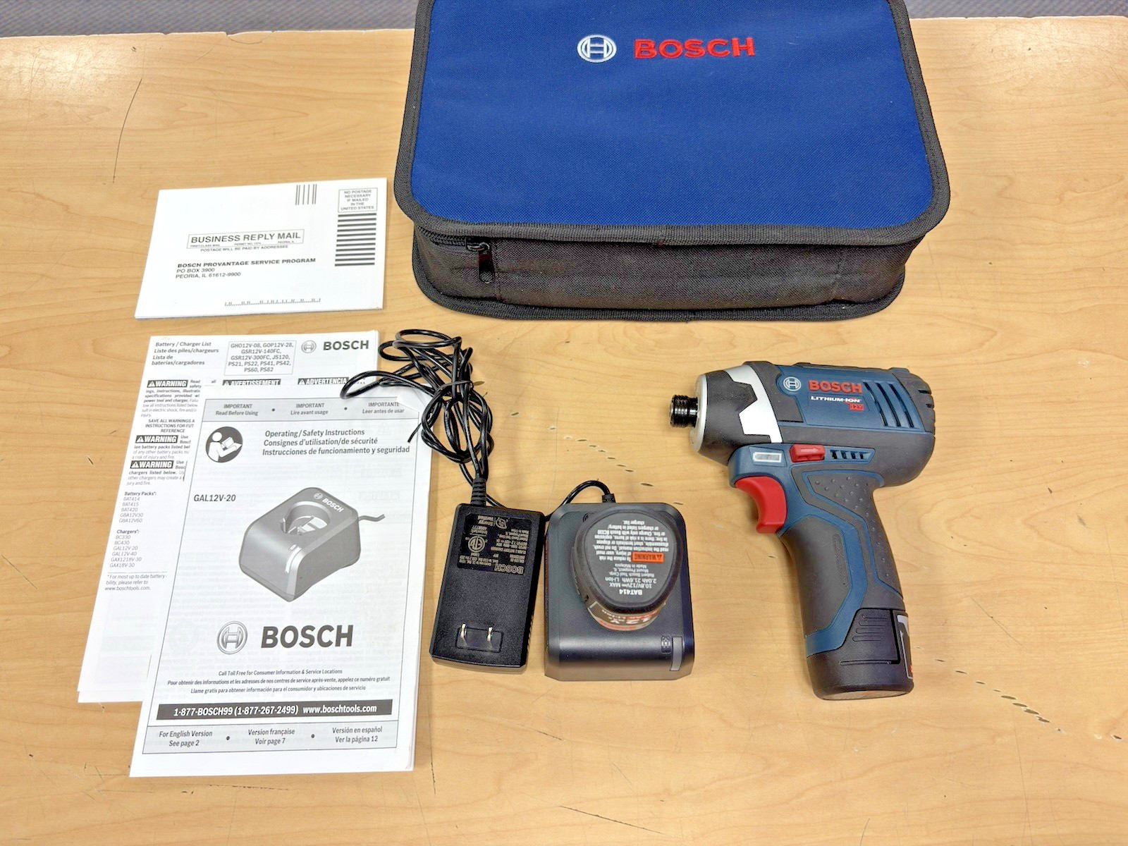 Bosch PS41 12V Max Cordless Lithium-Ion 1/4&Prime; Impact Driver Kit *Pre Owned*
