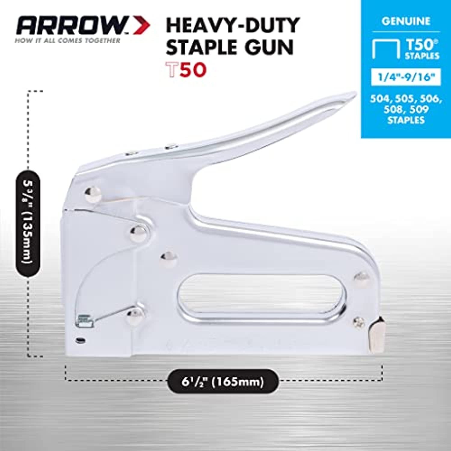 Arrow T50 Heavy Duty Staple Gun for Upholstery, Wood, Crafts, DIY and