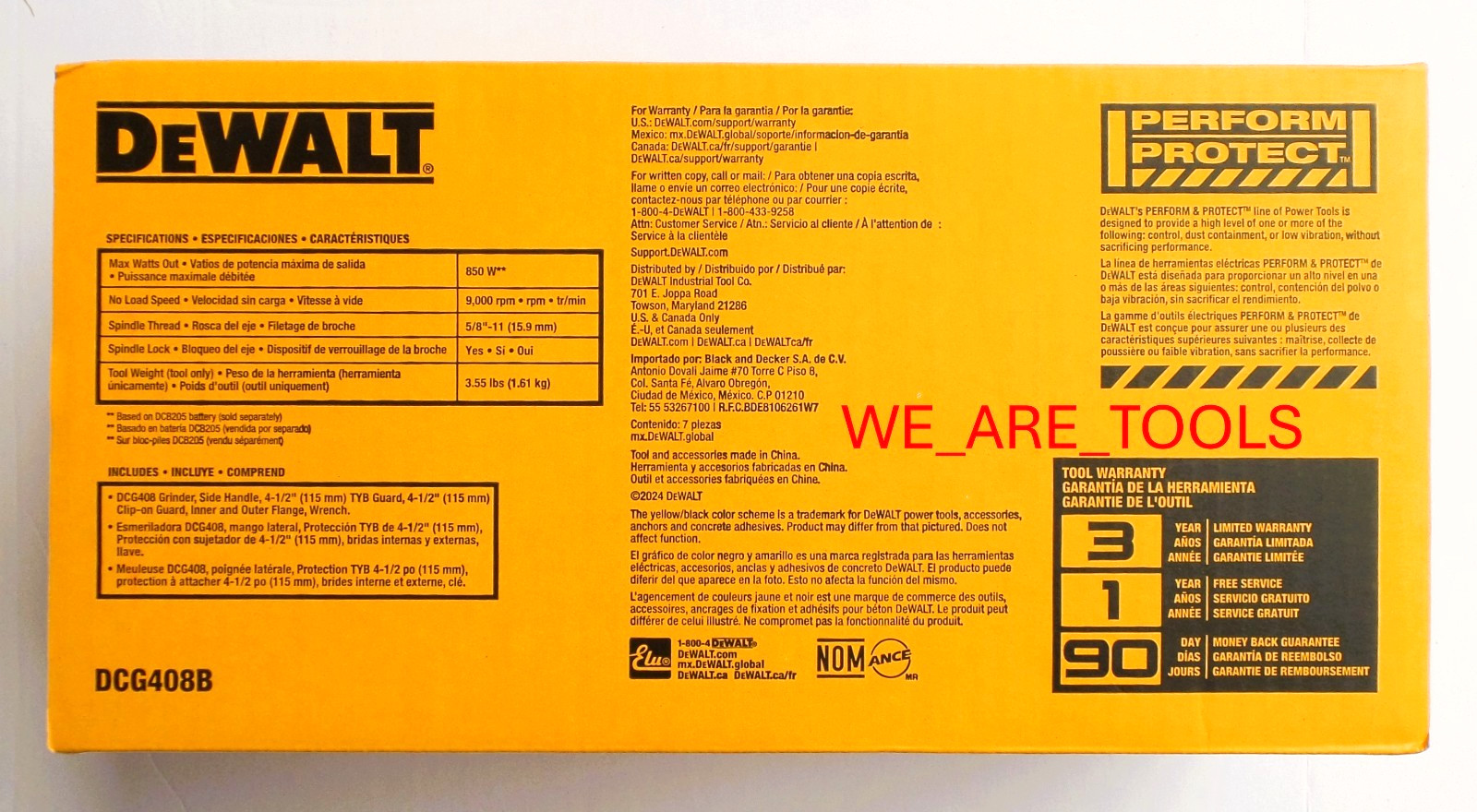 DeWALT KIT DCG408 20V Max 4.5&Prime; Paddle Angle Grinder, 1) 5.0 Ah Battery, Charger