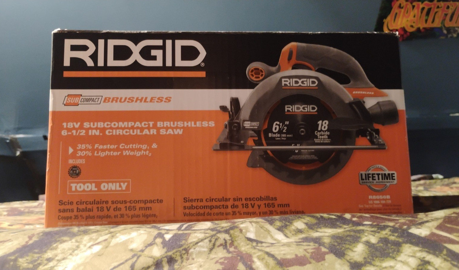 RIDGID R8656B 18V SubCompact Brushless 6-1/2in Left Circular Saw Bare