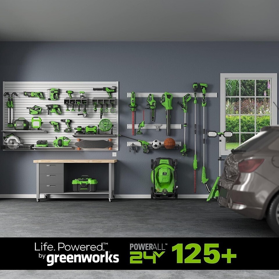 Greenworks 24V 1/2 in Hammer Drill 530 in-lbs w/ 2Ah Battery 2A Charger 5Pcs Bit