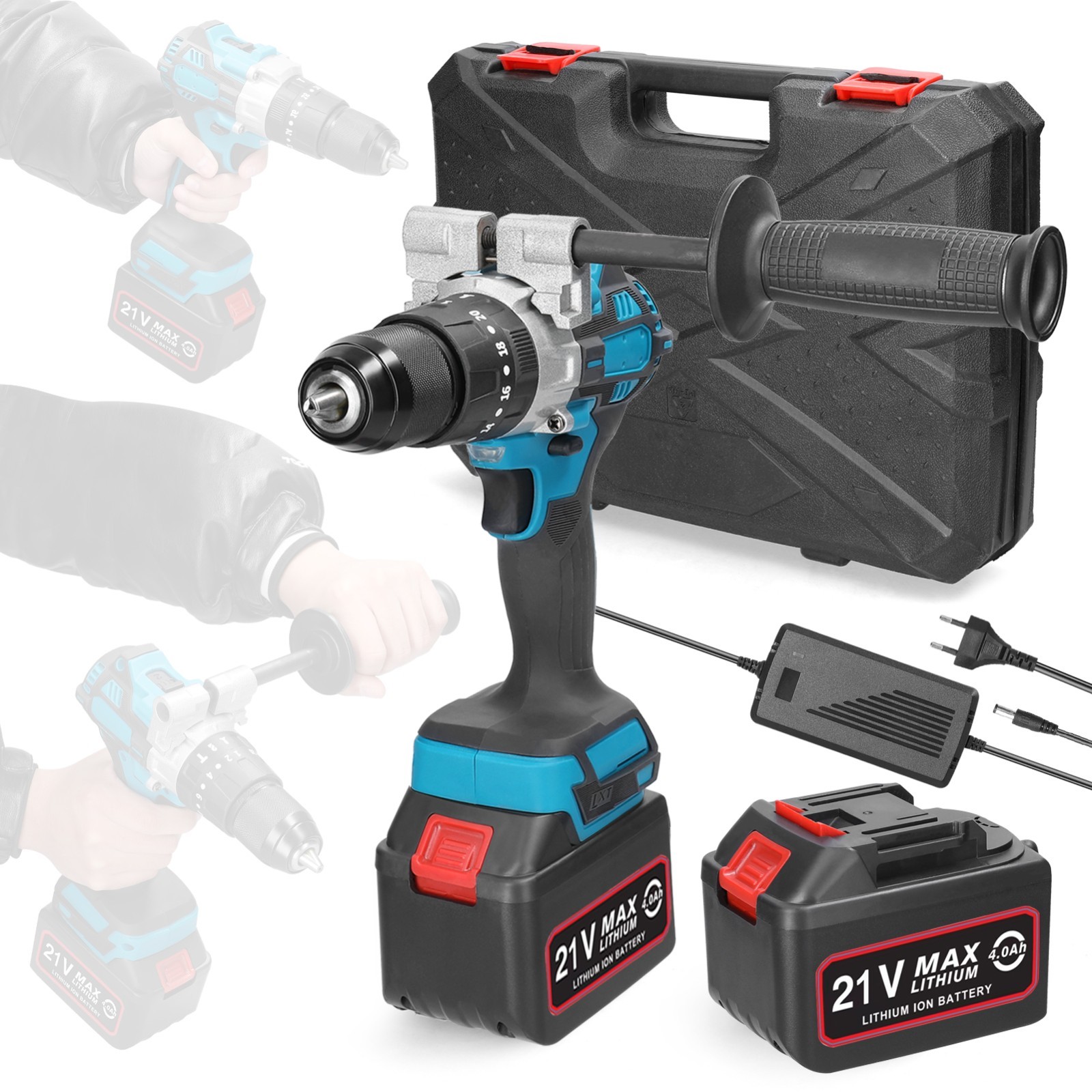 13mm 200N.M Brushless Electric Impact Drill Cordless Drill Electric Screwdriver