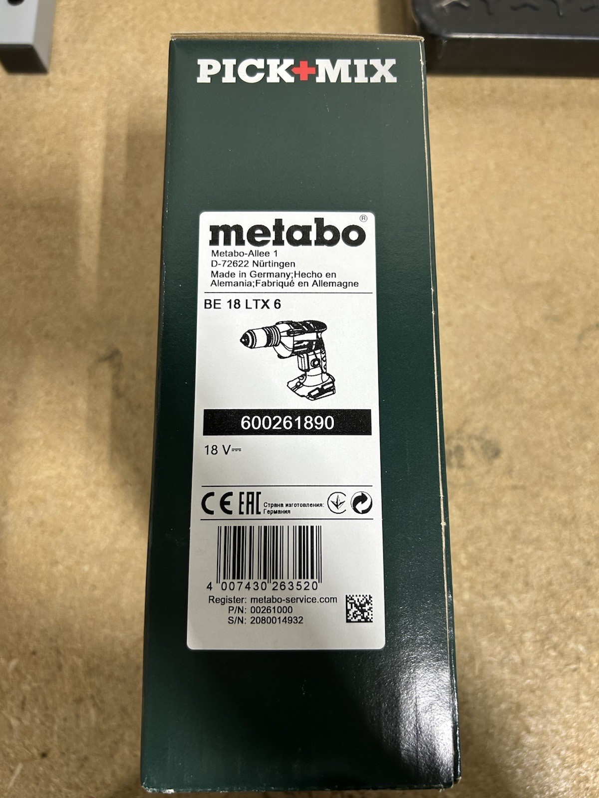Metabo Be 18 LTX 6 Cordless Drill Tool Only Brand New Fast Shipping