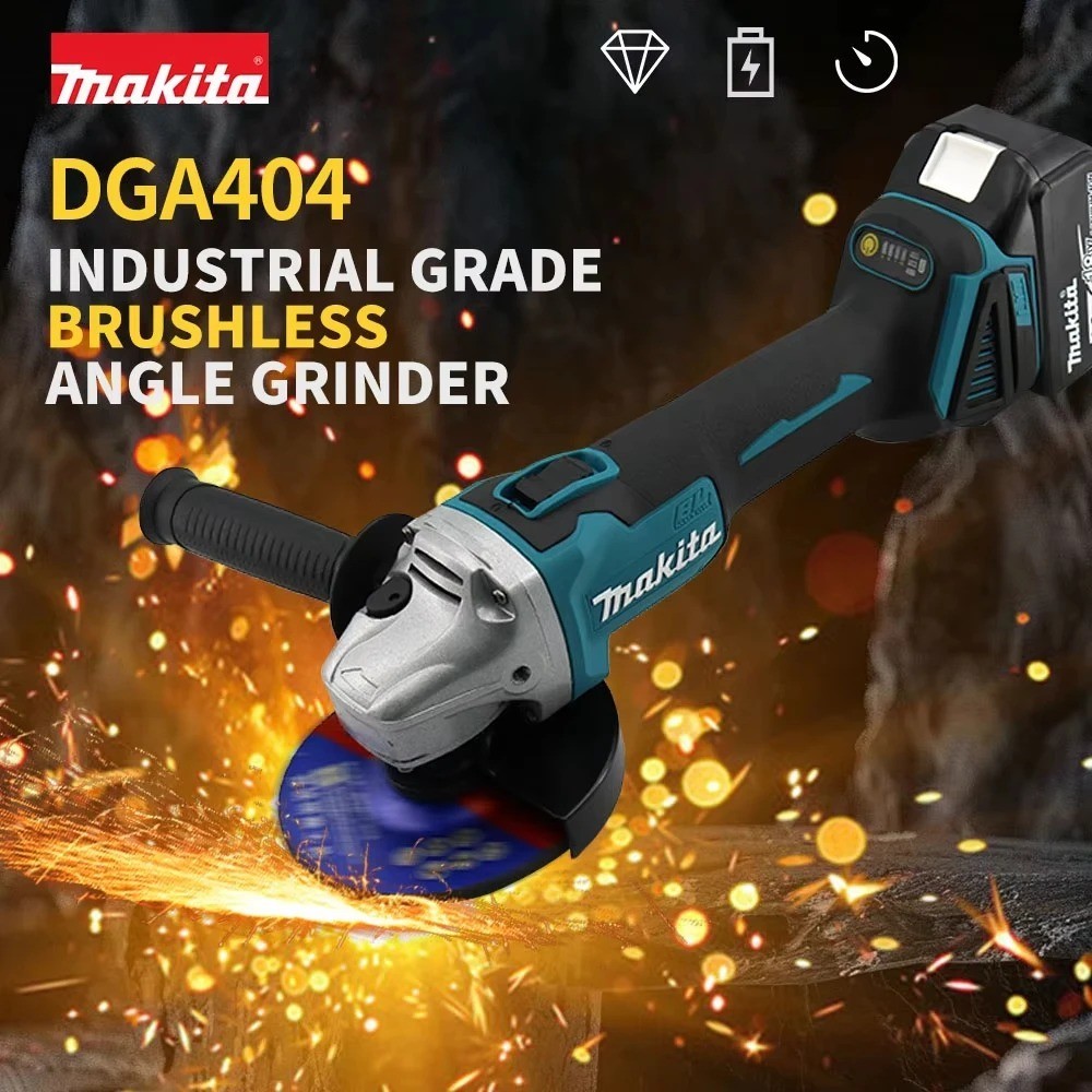 Original Makita DGA404 125mm Brushless Angle Grinder Li-ion Battery Cordless