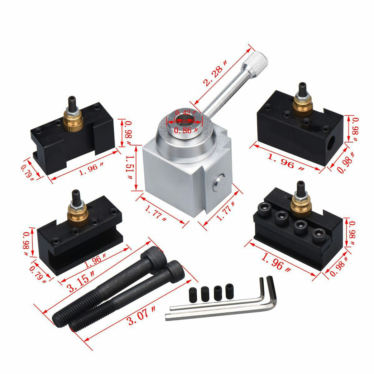 120034 Holders Multifid Tool Holder Tooling Package Lathe Quick Change Tool Post