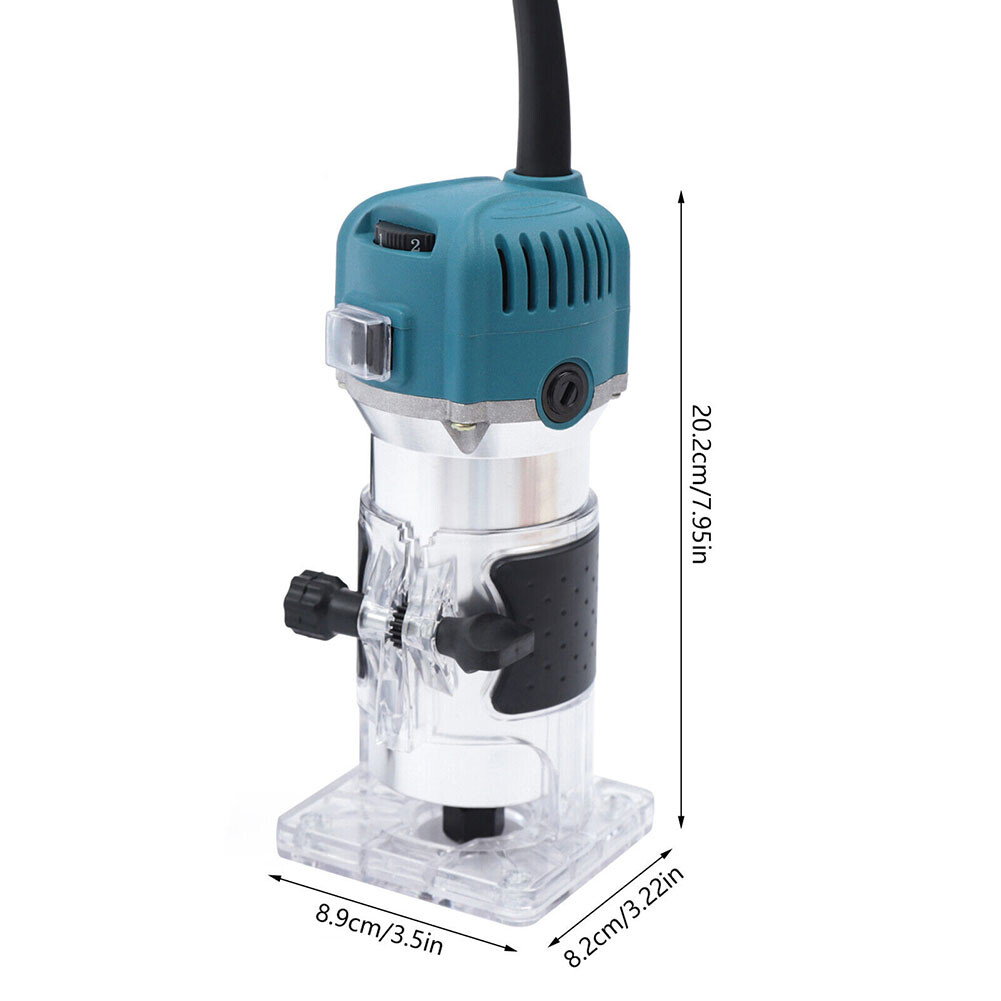 Compact Wood Router Tool Electric Hand Trimmer Set 6 Variable Speed