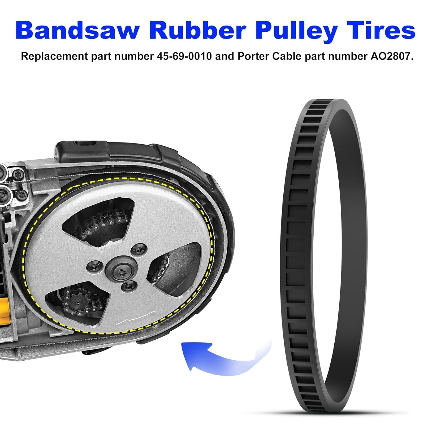 High-Quality Bandsaw Pulley Tires, 6-inch Rubber Tires for Precision Cutting