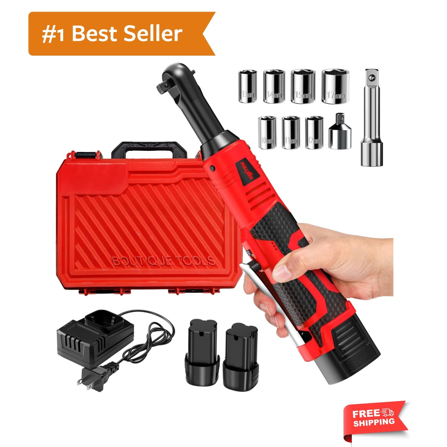Fullyea Electric Ratchet Wrench Set – 40 ft-lbs Torque, 16.8V Cordless Power