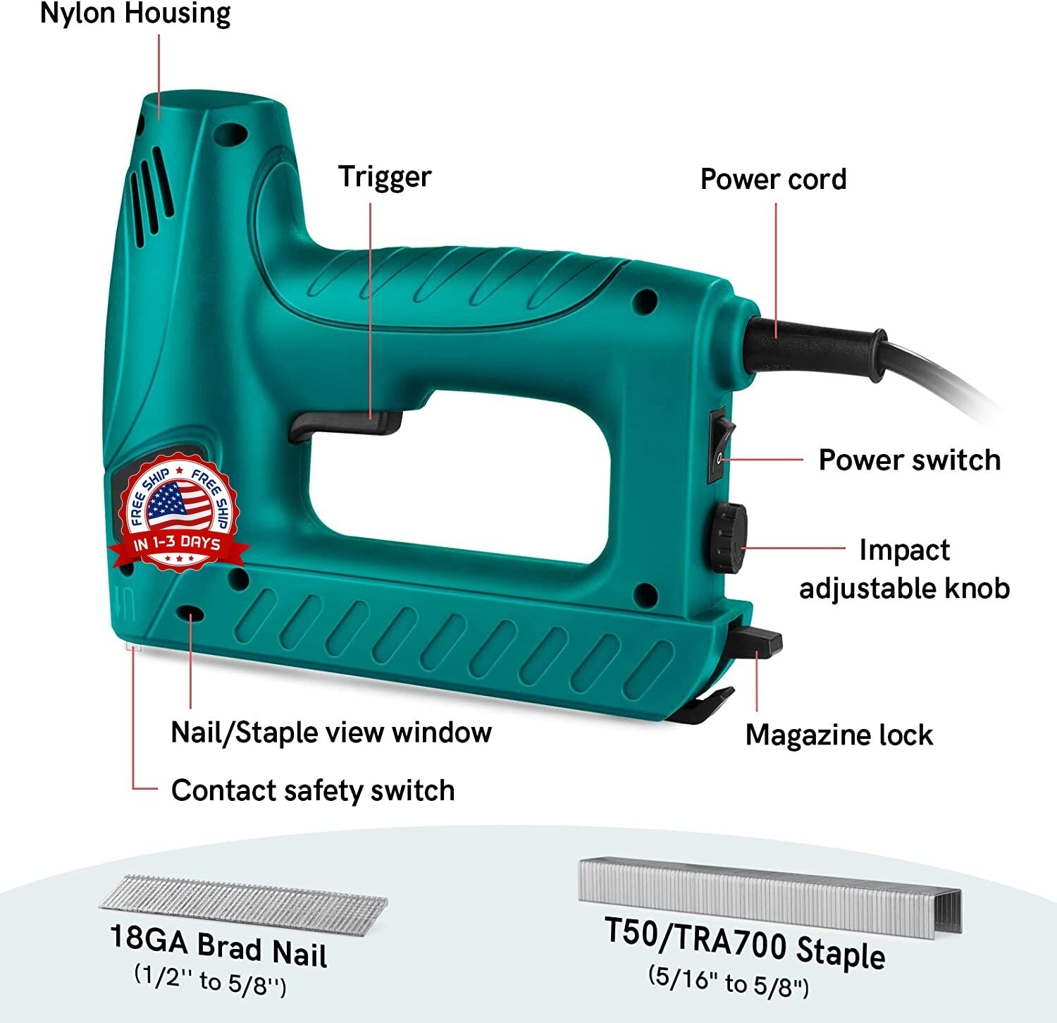Grapadora engrapadora electrica de tapizar tapiceria madera staple gun y grapas