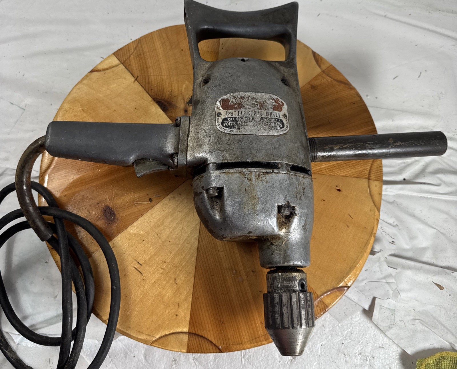 BLACK & DECKER #U20/U-21 3.2A 375-RPM 1/2&Prime; NON REVERSIBLE UTILITY DRILL VINTAGE