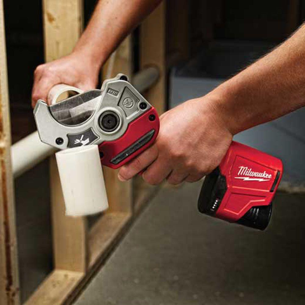 Cordless Compact PVC Shear Kit Lithium Ion 12 Volt Power Tool Pipe Cutter Case