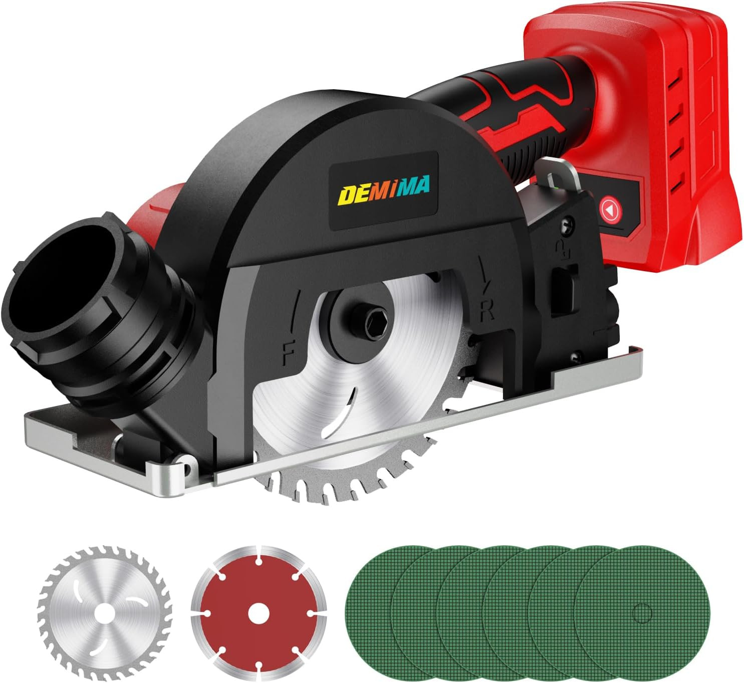 4&Prime; Brushless Cordless Cut-Off Tool Compatible with Milwaukee Battery, 500W Mini