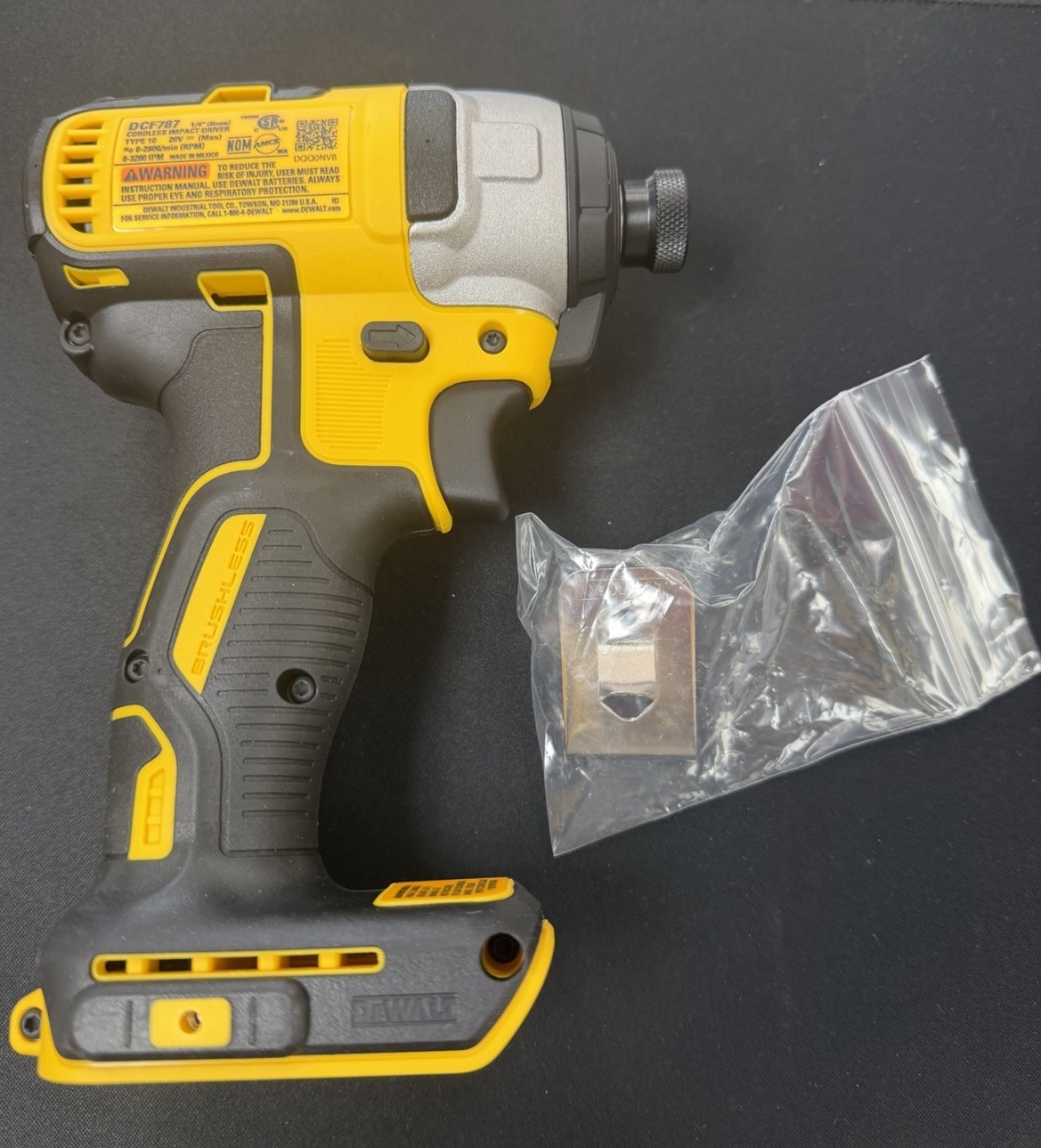 DEWALT 20V MAX 1/4” Brushless Cordless Impact Driver (Tool Only) DCF787