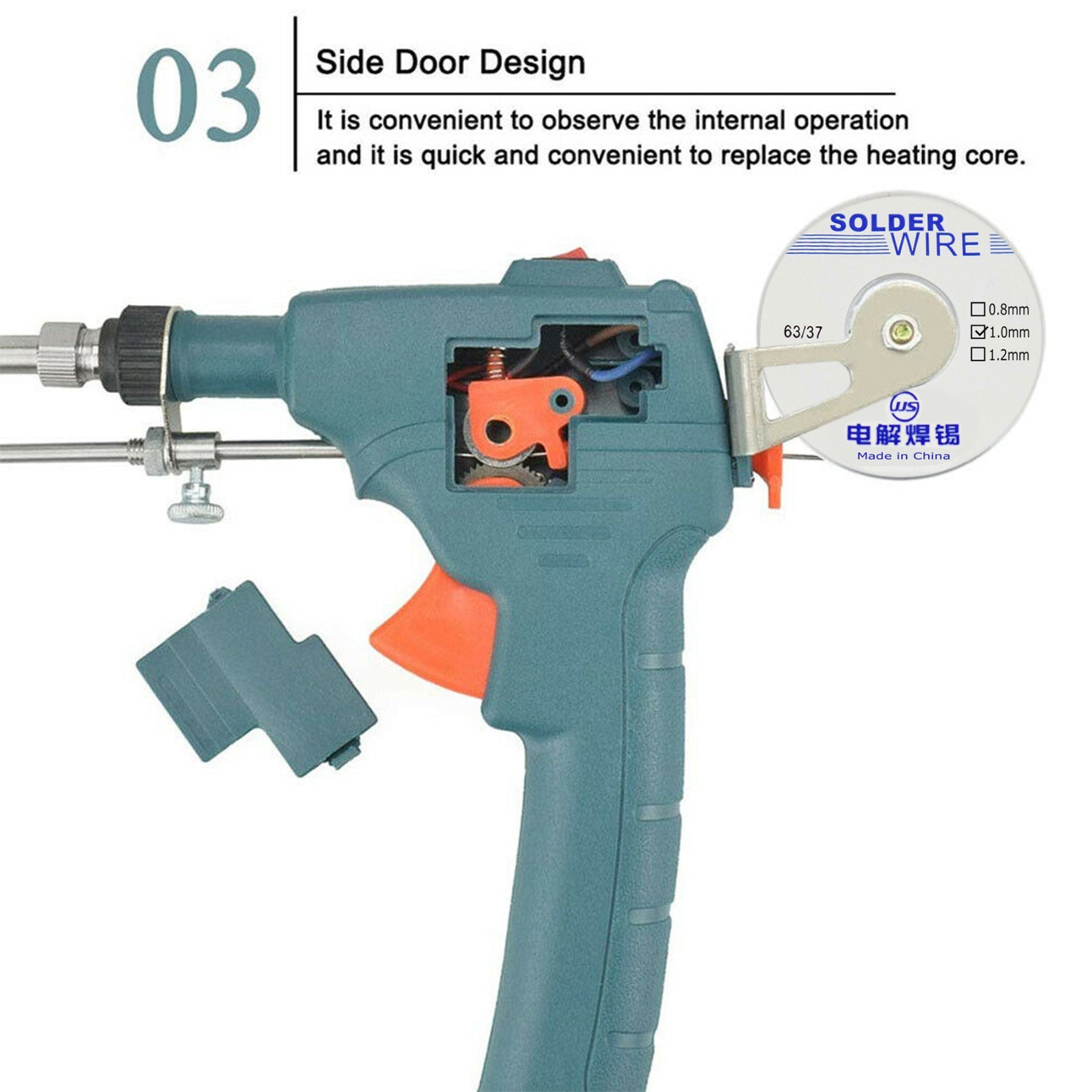 Soldering Iron Electric Gun Adjustable Temperature 80W Welding Solder Wires Kit