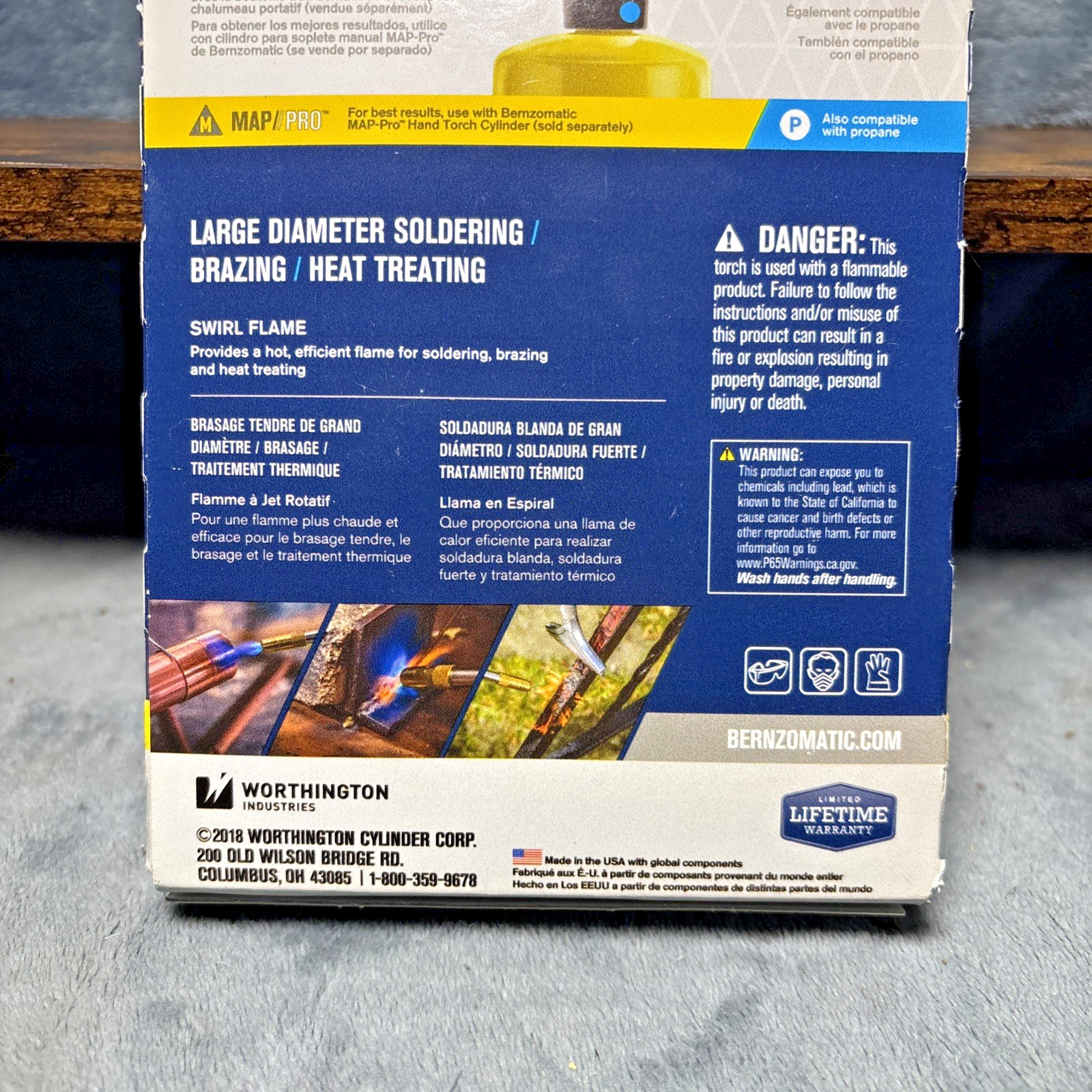 US DuraCast 4000 Torch Instant Start/Stop Ignition Compatible MAP-Pro Propane Ga