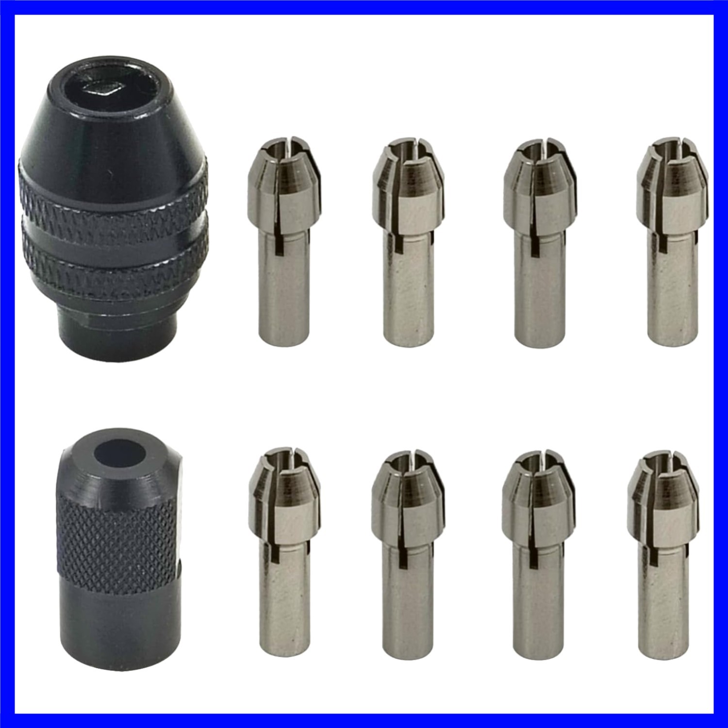 10 Pcs 1/8 » Collet Nut Set – Includes 1/8 » Collet + Clamping Nut + 3-Jaw 44…