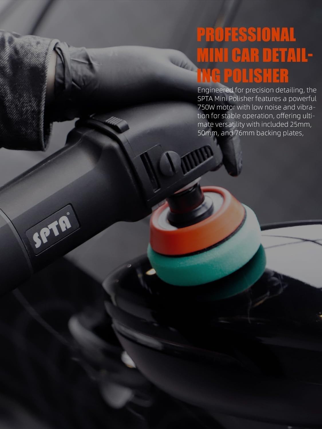 Professional Detailing Mini Rotary Polisher with 27 Accessories & 3 Shafts