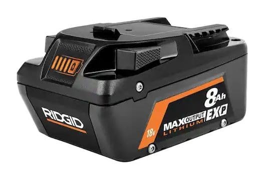 RIDGID 18V 8.0Ah MAX Output EXP Lithium-Ion Battery AC840080