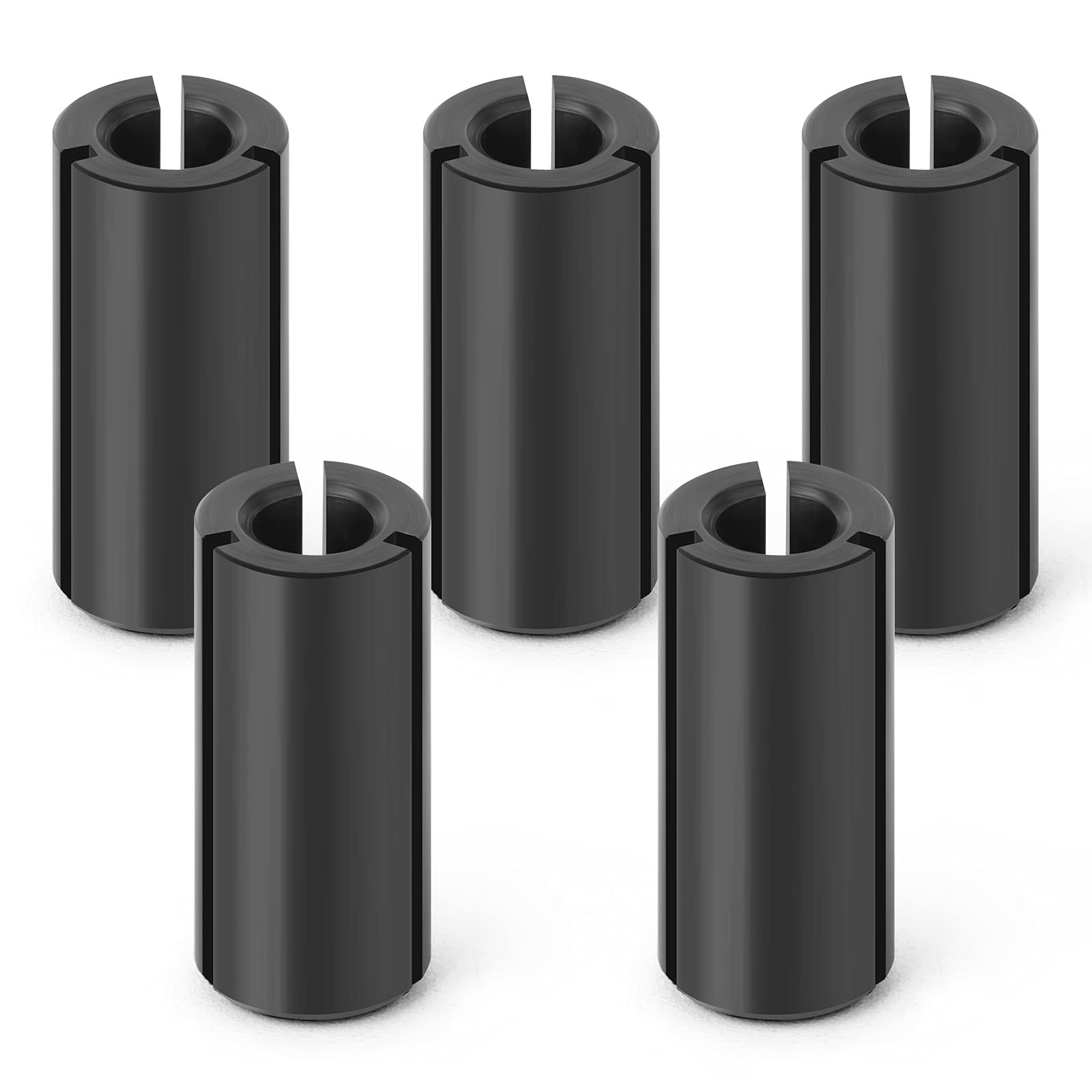5 PCS 1/2 To 1/4 Inch Router Collet Adapter Bit Shank Reduction Sleeve Tools