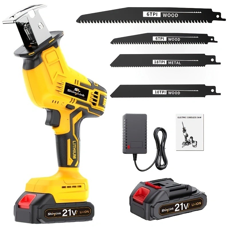 Cordless Reciprocating Saw Kit, LED & Safety Lock, Father&rsquo;s Day Gift