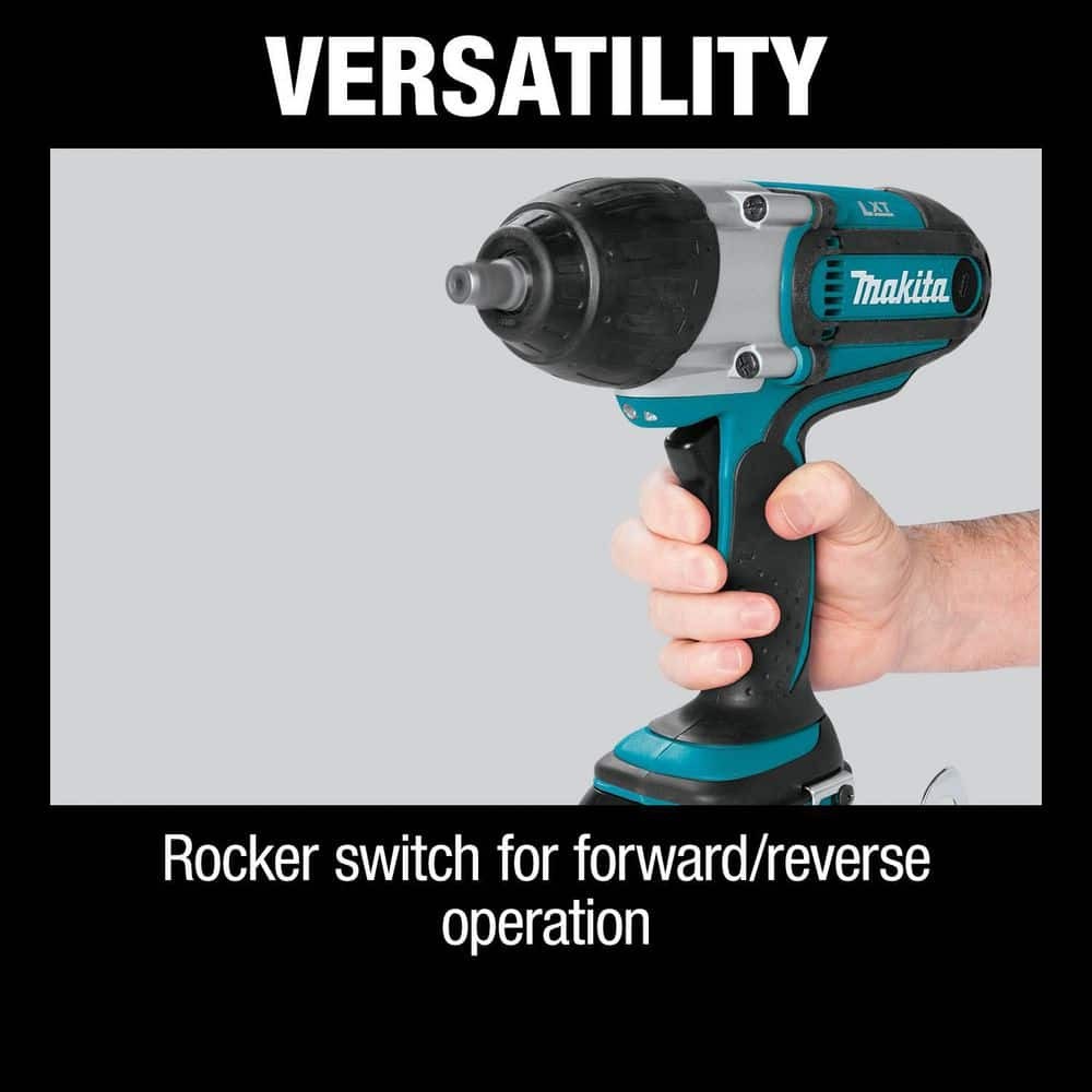 18V LXT Lithium-Ion Cordless 1/2 In. Sq. Drive Impact Wrench Kit, (3.0Ah)