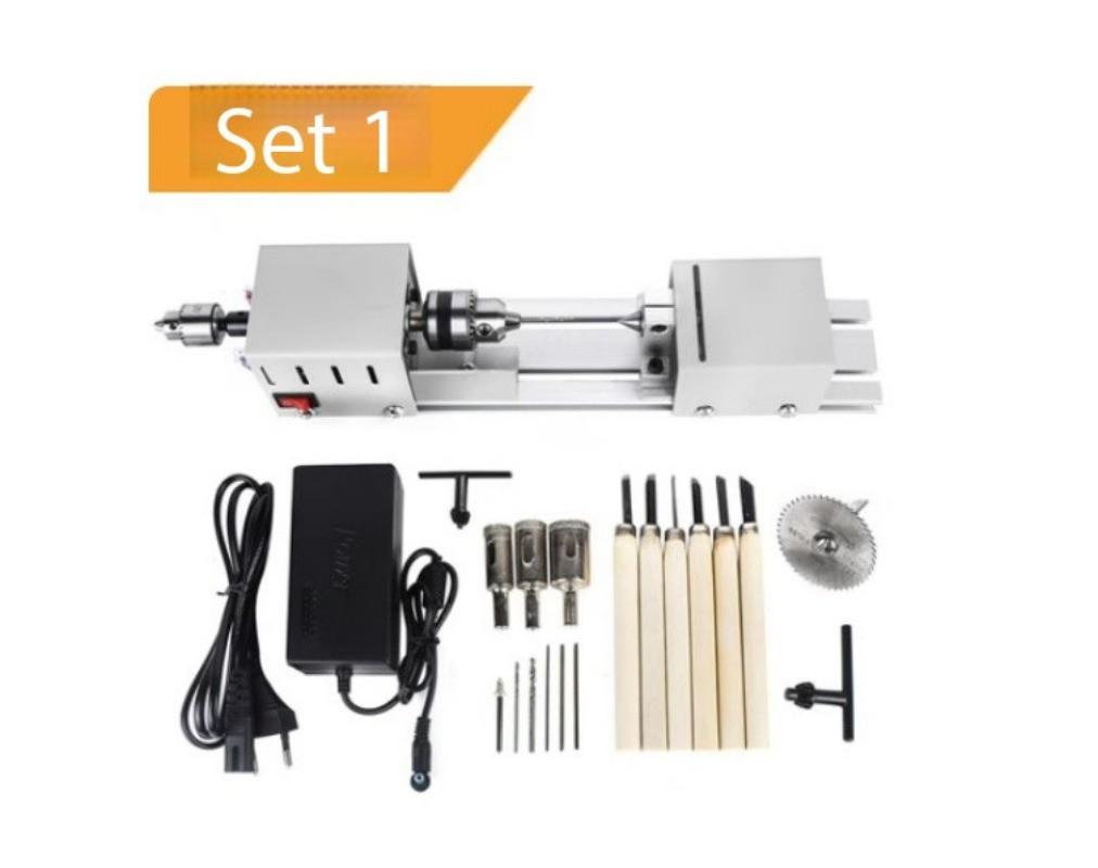Mini Compact Home-Use Multi-Function Desktop Bead Polishing Lathe 12V-24V