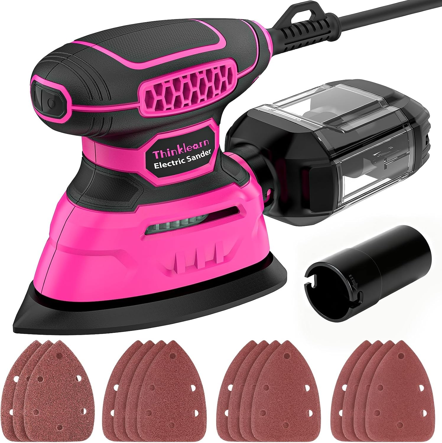 THINKLEARN 1.2A Compact Mouse Detail Sander 15pcs