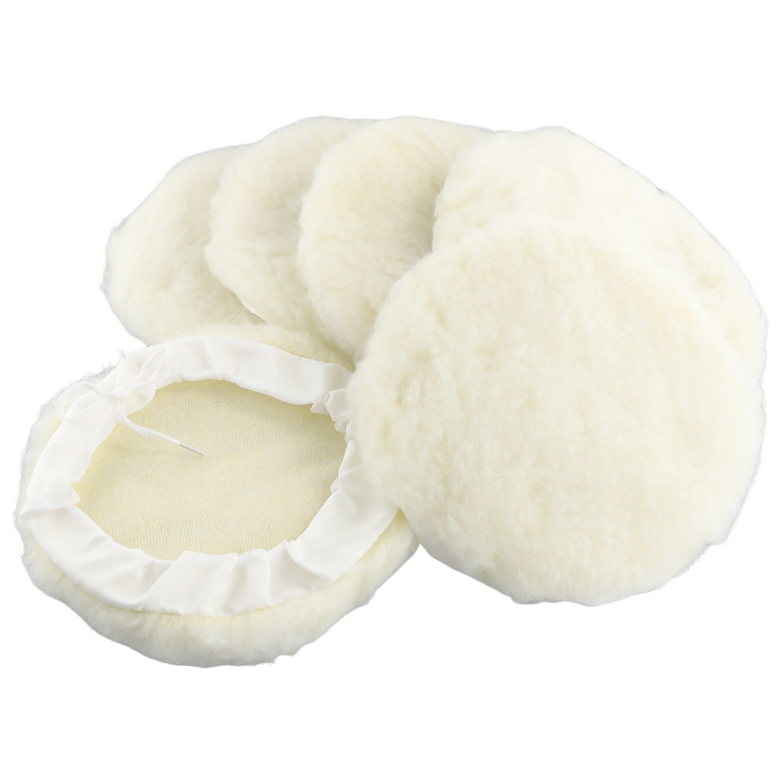 6x 7 Inch Lambs Wool Buffing Polishing Pads Bonnet Sanding On Car Buffer Pad New